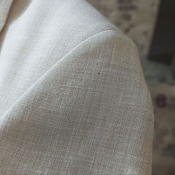 Vtg Guy Laroche "Charles" natural tone wool-linen blend sport coat - Picture 13 of 14